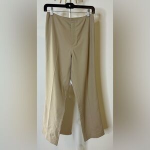 Ellen Tracy cream wool dress pants preppy chic capsule wardrobe classic 2 petite